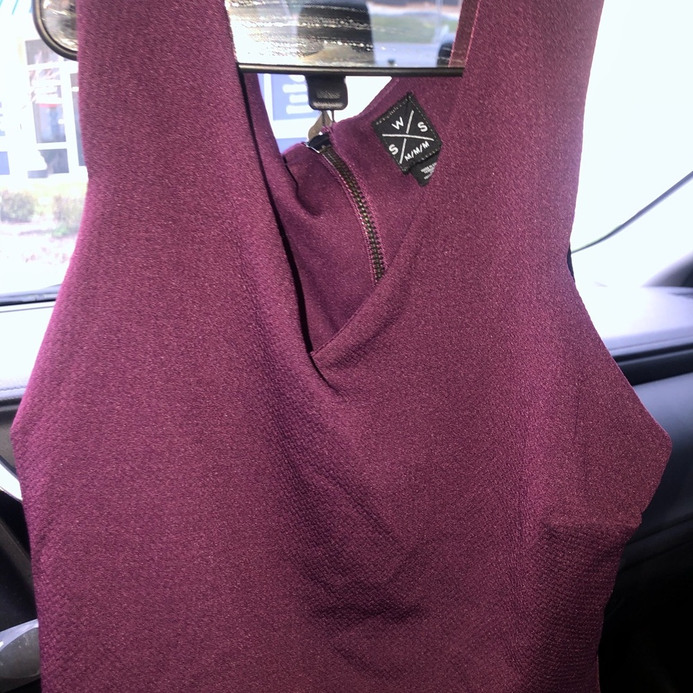 New dark purple crop top tank